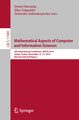 Mathematical Aspects of Computer and Information Sciences