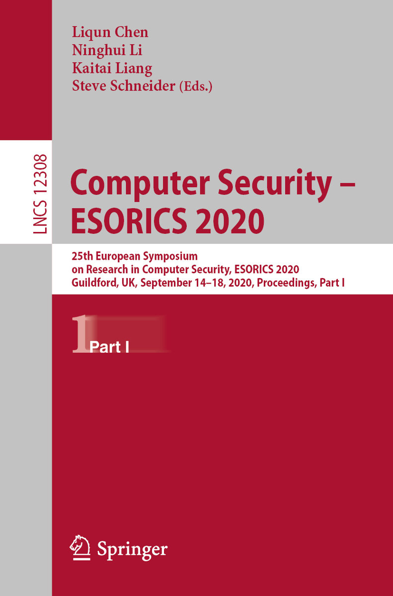 Computer Security ¿ ESORICS 2020