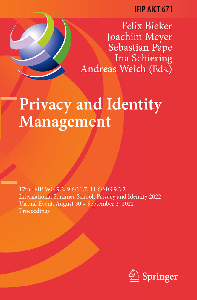 Privacy and Identity Management