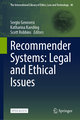 Recommender Systems: Legal and Ethical Issues