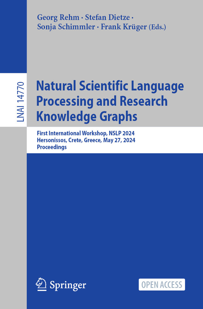 Natural Scientific Language Processing and Research Knowledge Graphs