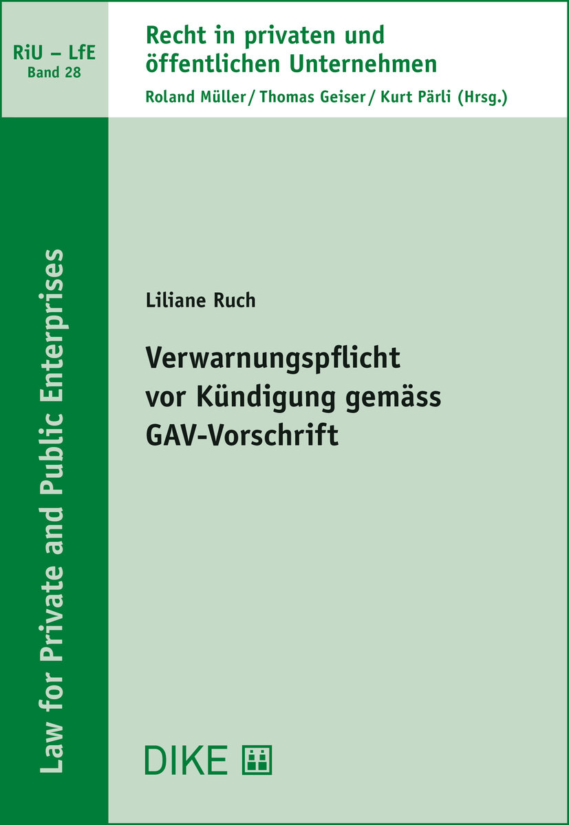 Verwarnungspflicht vor Kündigung gemäss GAV-Vorschrift