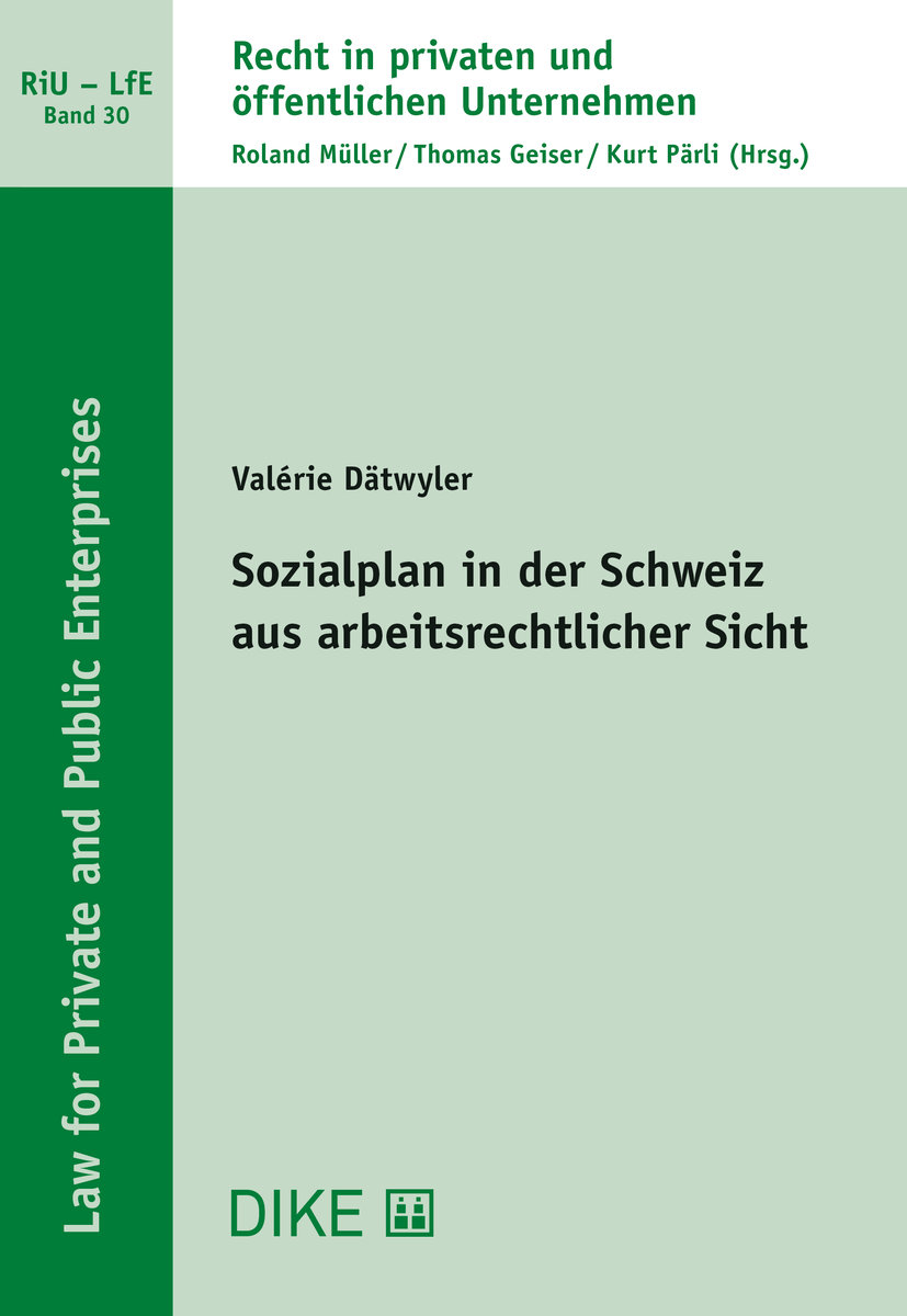 Sozialplan in der Schweiz aus arbeitsrechtlicher Sicht