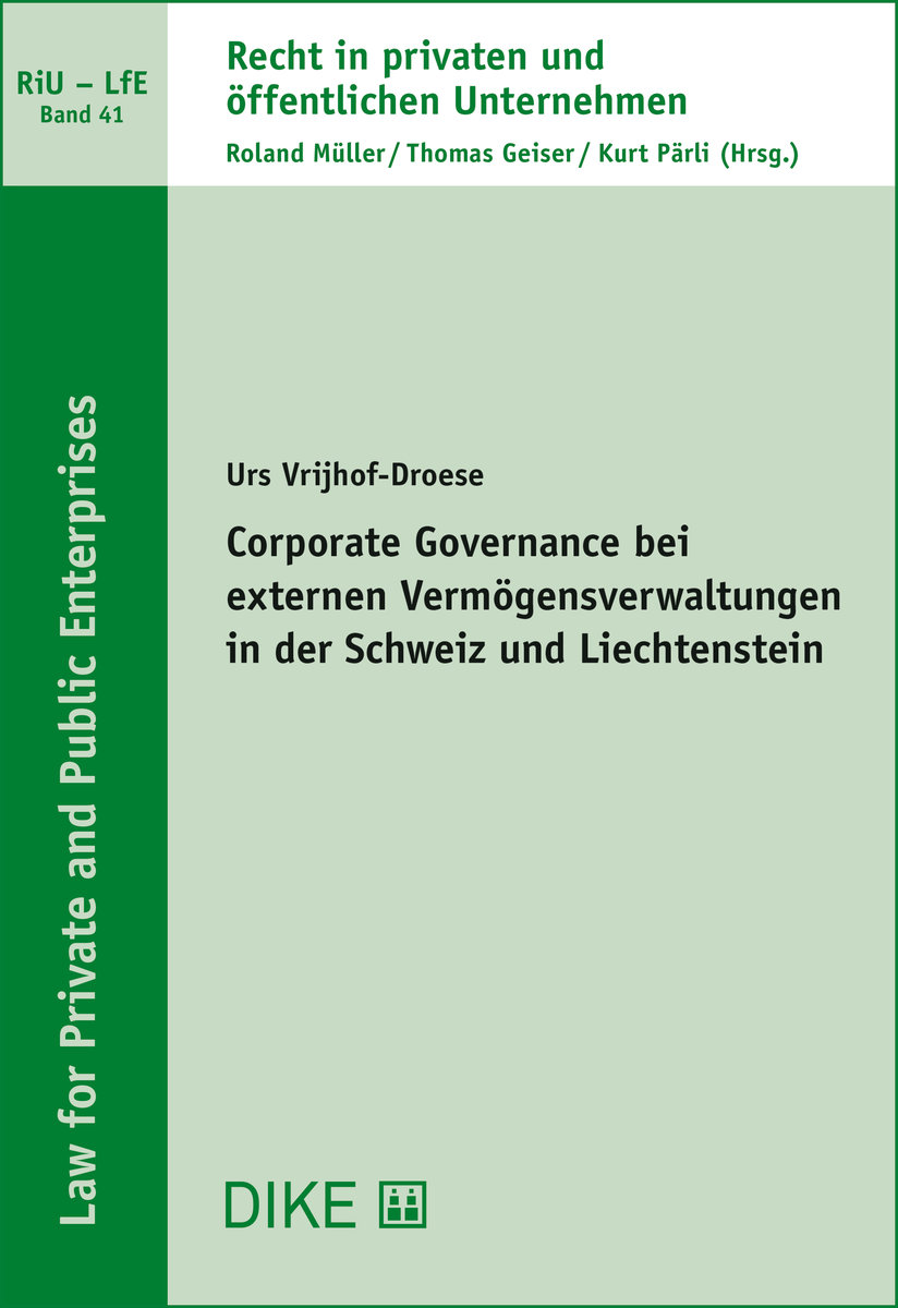 Corporate Governance bei externen Vermögensverwaltungen in der Schweiz und Liechtenstein