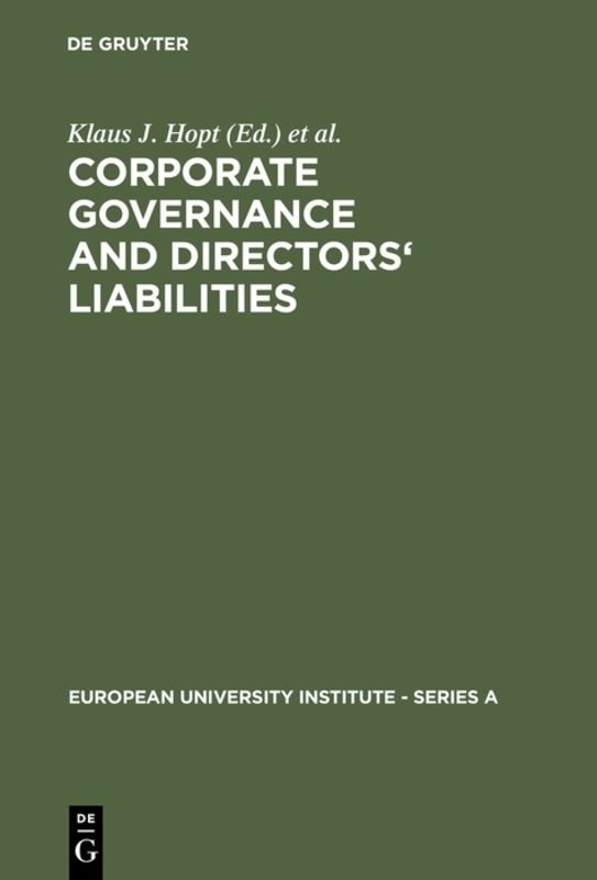 Corporate Governance and Directors' Liabilities