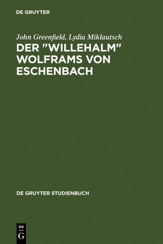 Der 'Willehalm' Wolframs von Eschenbach