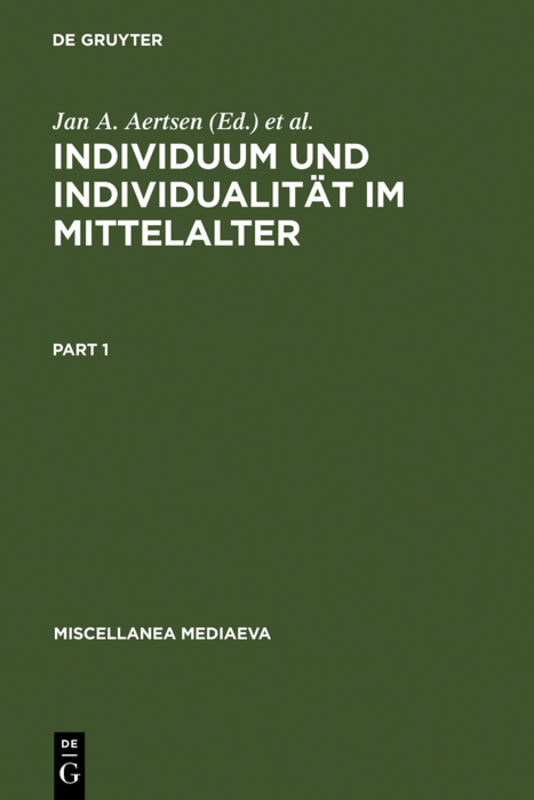 Individuum und Individualität im Mittelalter