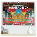 Farbenfrohes Bangladesch (hochwertiger Premium Wandkalender 2025 DIN A2 quer), Kunstdruck in Hochglanz