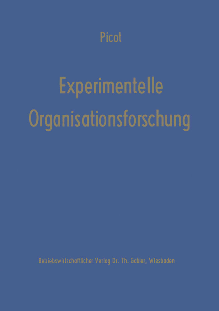 Experimentelle Organisationsforschung