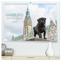 Hamburg - Stadt der Möpse (hochwertiger Premium Wandkalender 2025 DIN A2 quer), Kunstdruck in Hochglanz