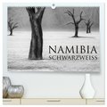 Namibia schwarzweiß (hochwertiger Premium Wandkalender 2025 DIN A2 quer), Kunstdruck in Hochglanz