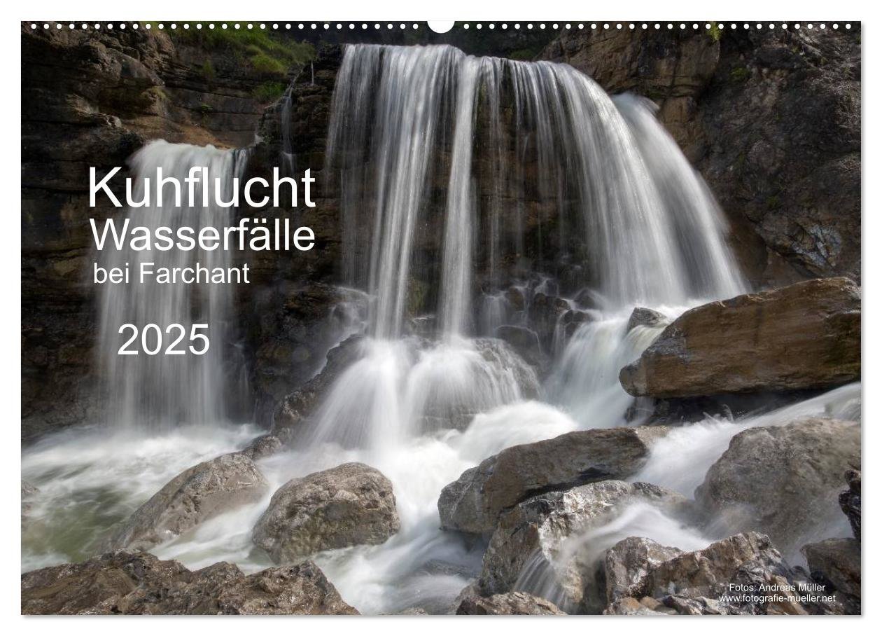 Kuhflucht Wasserfälle bei Farchant (Wandkalender 2025 DIN A2 quer), CALVENDO Monatskalender