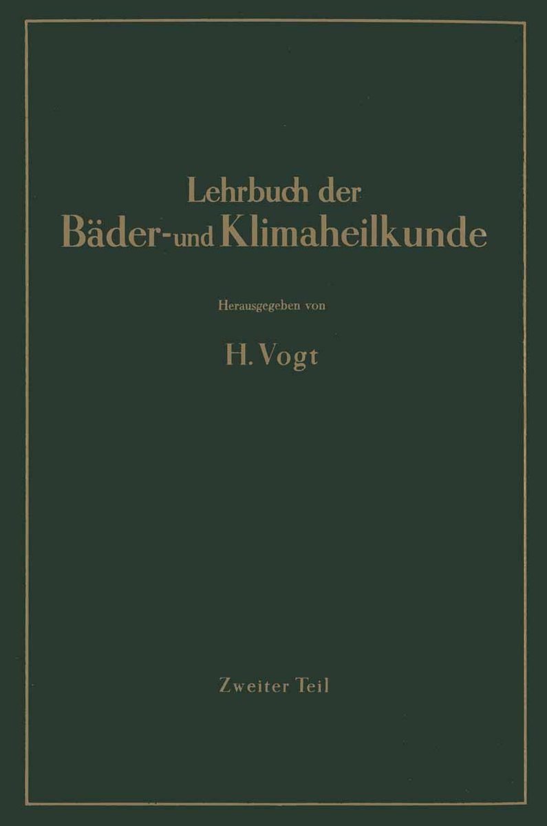 Lehrbuch der Bäder- und Klimaheilkunde