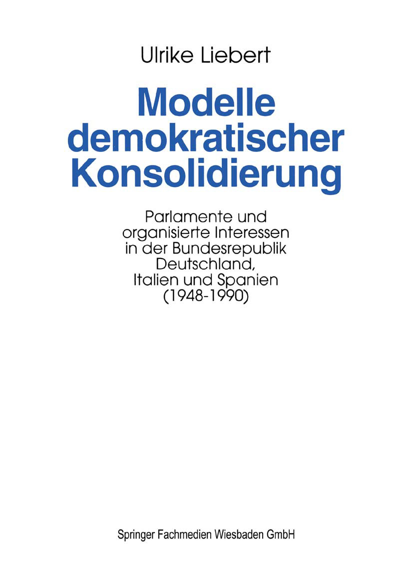 Modelle demokratischer Konsolidierung