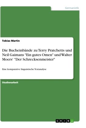 Die Bucheinbände zu Terry Pratchetts und Neil Gaimans 'Ein gutes Omen' und Walter Moers' 'Der Schrecksenmeister'