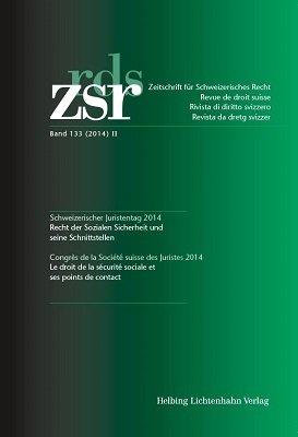 Schweizerischer Juristentag / Journée des Juristes Suisses 2014. Band 133 (2014) 2