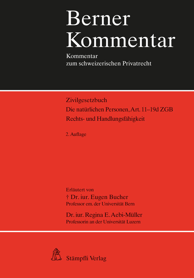 Die natürlichen Personen, Art. 11-19d ZGB