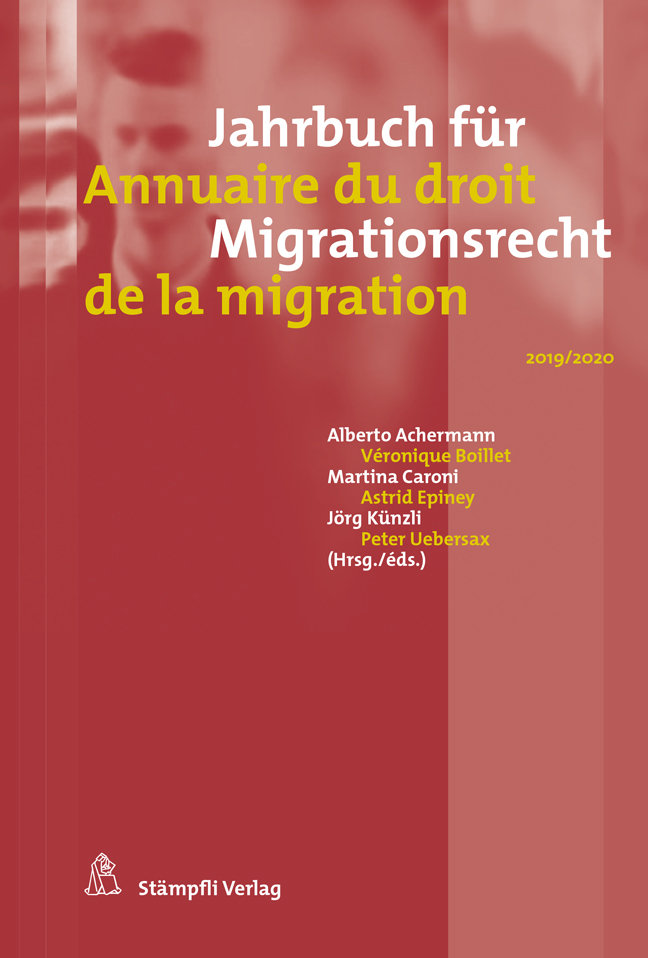 Jahrbuch für Migrationsrecht 2019/2020 Annuaire du droit de la migration 2019/2020