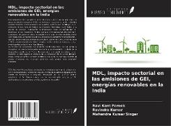 MDL, impacto sectorial en las emisiones de GEI, energías renovables en la India