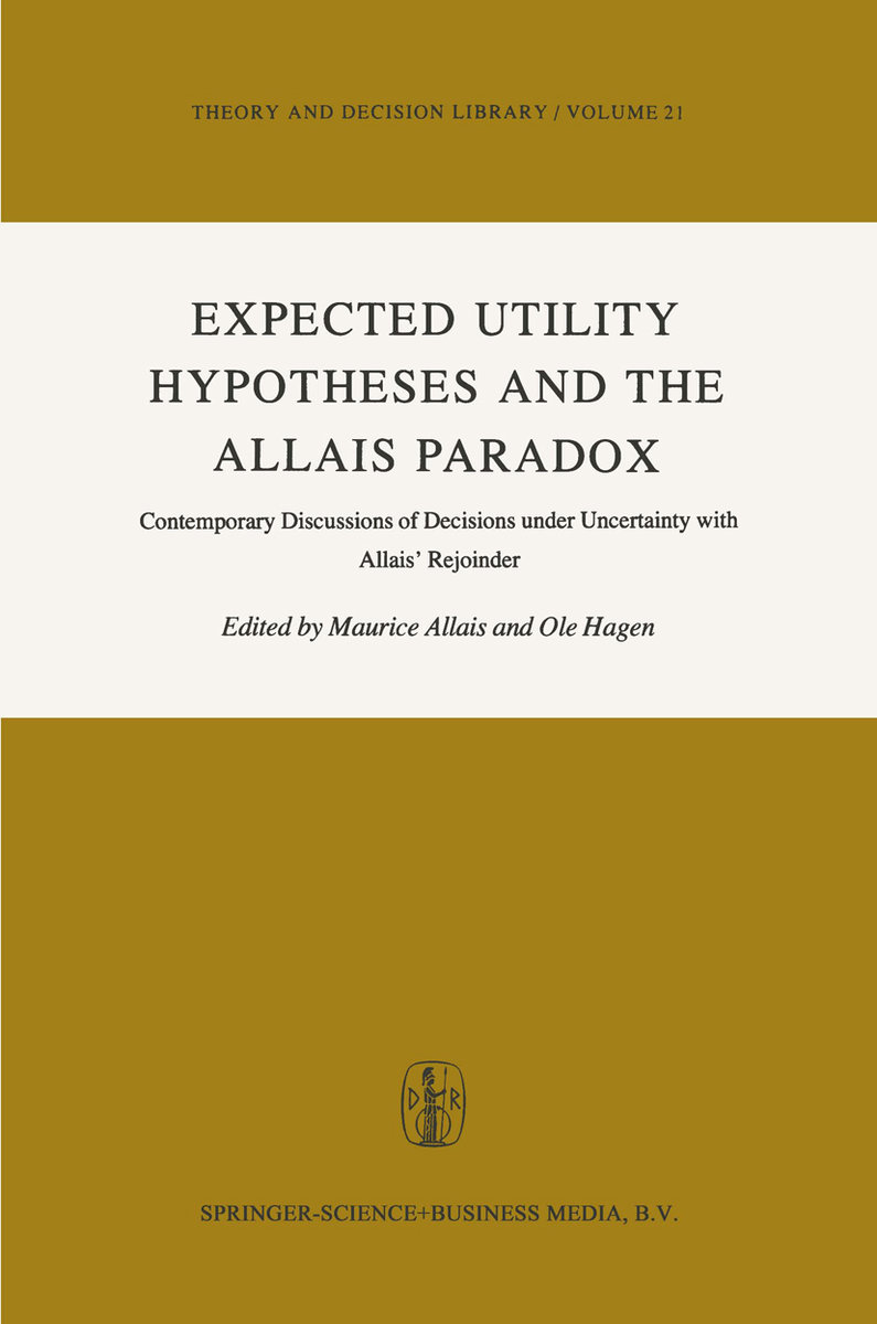 Expected Utility Hypotheses and the Allais Paradox