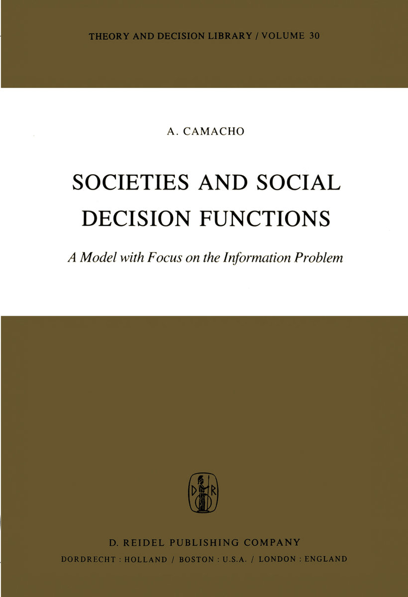 Societies and Social Decision Functions